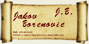 Jakov Borenović vizit kartica